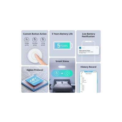 SONOFF SNZB-01P Zigbee bezdrátové tlačítko