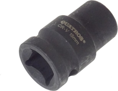 Klíč - nástrčná hlavice 1/2" 15 mm, 10hranná, na brzdy AUDI, PORSCHE - QUATROS QS70015