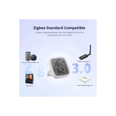SONOFF SNZB-02D Zigbee LCD chytrý senzor teploty a vlhkosti