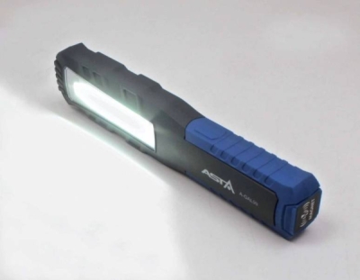 Dílenská montážní lampa, COB LED, 800 lm, nabíjecí, s magnety a háčky - ASTA A-GAL99