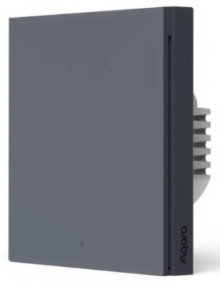 AQARA Smart Wall Switch H1 EU (SINGLE ROCKER, NO NEUTRAL) - chytrý nástěnný přepínač, šedá