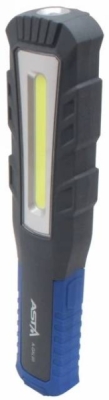 Dílenská montážní lampa, COB LED, 800 lm, nabíjecí, s magnety a háčky - ASTA A-GAL99