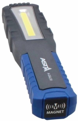 Dílenská montážní lampa, COB LED, 800 lm, nabíjecí, s magnety a háčky - ASTA A-GAL99