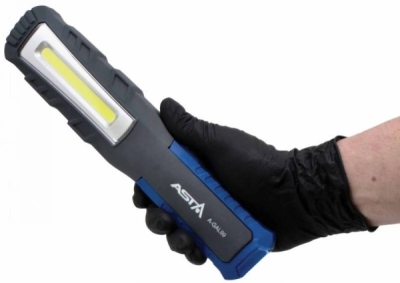 Dílenská montážní lampa, COB LED, 800 lm, nabíjecí, s magnety a háčky - ASTA A-GAL99