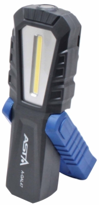 Dílenská montážní lampa COB LED, 240 lm, nabíjecí, s magnetem a háčky - ASTA A-GAL47
