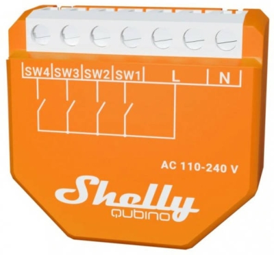 Shelly Qubino Wave i4 - modul pro aktivaci scén (Z-Wave)