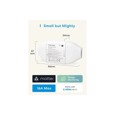 Meross Smart Wi-Fi Spínací Modul, MSS715MA