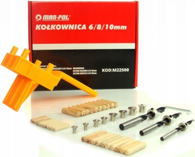 Kolíkovací přípravek s příslušenstvím, rozměry 6, 8, 10 mm MAR-POL M22500