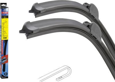 Stěrače FLAT SET (HOOK) 550+550mm Compass