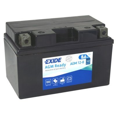 Motobaterie Exide Bike AGM Ready 12V, 8.6Ah, AGM12-8