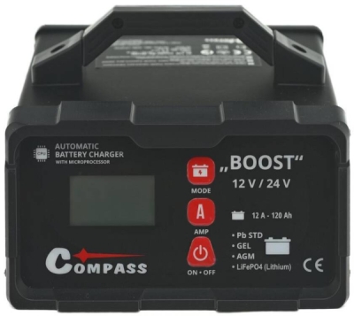 Compass nabíječka BOOST 10Amp microprocesor 12/24V PB/GEL/AGM/LiFePO4
