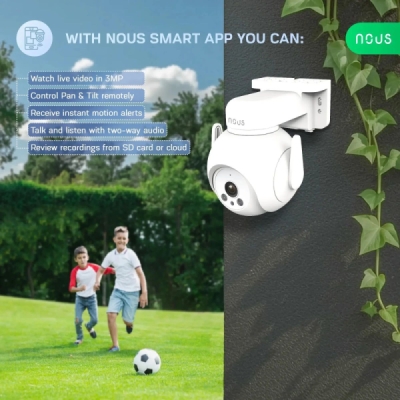 Nous W8 WiFi Smart PTZ Venkovní IP Kamera 3MP Tuya