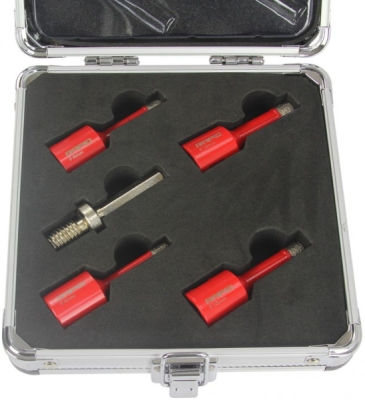 Korunkový vrták diamantový, sada 6ks, 6-12mm MAR-POL M22596