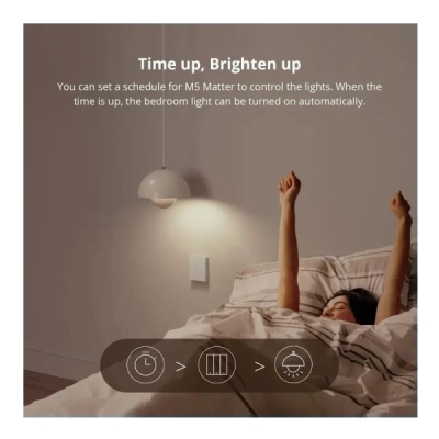 SONOFF SwitchMan Chytrý Nástěnný Vypínač M5 Matter, 2-tlačítko, 80 mm (EU typ)