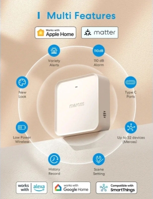 Meross Matter Smart Wi-Fi Hub, MSH450MA (EU verze)