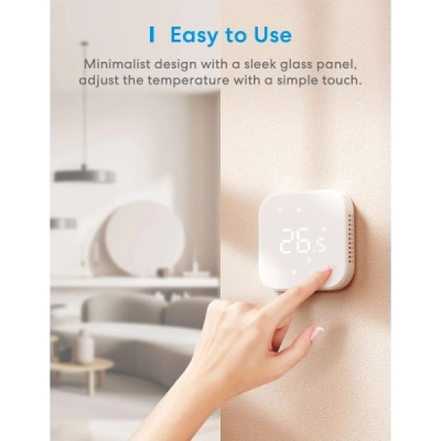 Meross Matter Smart Wi-Fi Termostat pro Elektrické Podlahové Topení, MTS215MA (EU verze)