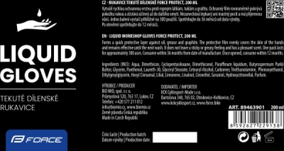 Rukavice tekuté dílenské FORCE PROTECT, 200 ml