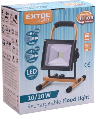 Reflektor LED, nabíjecí s podstavcem, 700/1400lm, Li-ion EXTOL LIGHT