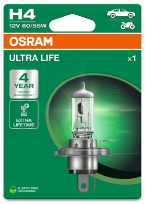 Žárovka Osram H4, Ultra Life 64193ULT-1BL