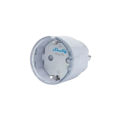 Shelly Plug PM Gen3 Bílá - zásuvka pro měření spotřeby bez relé (WiFi, Bluetooth, Matter)