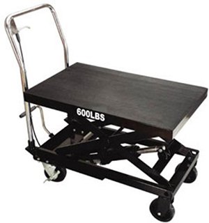 Pojízdný pracovní stůl zdvižný, nosnost 270 kg, s hydraulickým systémem