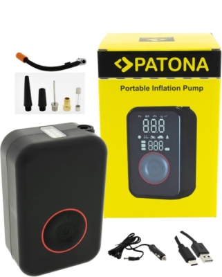 PATONA cestovní mini kompresor do auta,na kolo-4Ah powerbank,LED SOS,LCD