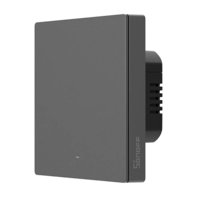 SONOFF SwitchMan Chytrý Nástěnný Vypínač M5 Matter, 1-tlačítko, 86 mm (EU typ), Tmavě šedý