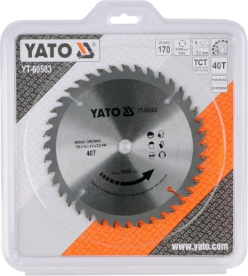 Yato kotouč na dřevo 170 x 16 mm 40z - YT-60583