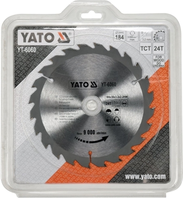 Yato kotouč na dřevo 184 x 30 mm 24z - YT-6060
