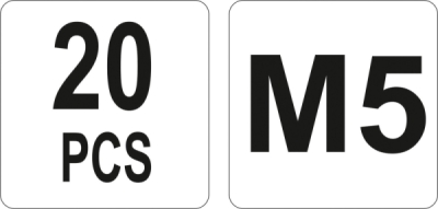 Yato nýtovací matice ocelová M5, 20ks - YT-36472