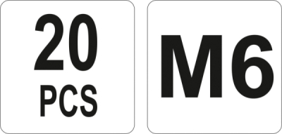 Yato nýtovací matice ocelová M6, 20ks - YT-36473