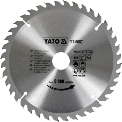 Yato kotouč na dřevo 210 x 30 mm 40z - YT-6067