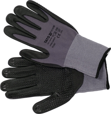 Yato pracovní rukavice nylon/nitril vel.10 černé - YT-74759