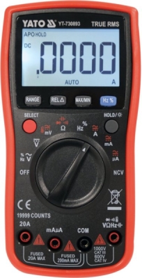 Yato multimetr digitální TRUE RMS, LCD - YT-730893