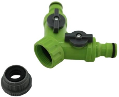 Rozdělovač hadicový Y 1/2" - 3/4" pro 2 rychlospojky s uzávěrem Garvia 20062