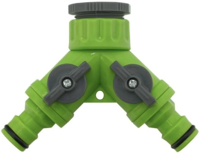 Rozdělovač hadicový Y 1/2" - 3/4" pro 2 rychlospojky s uzávěrem Garvia 20062