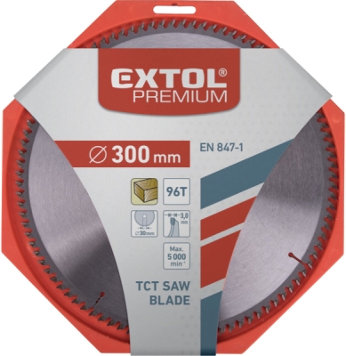Kotouč pilový s SK plátky, ⌀300x3,0x30mm, 96T EXTOL PREMIUM