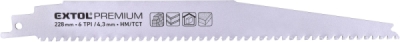 Plátek do pily ocasky s SK zuby, 228x24x1,25mm EXTOL PREMIUM