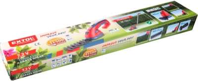 Nůžky na trávu a živé ploty aku s teleskopickou násadou, 7,2V Li-ion, 1500mAh EXTOL PREMIUM