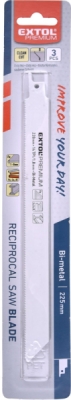 Plátky do pily ocasky 3ks, 225x19x0,9mm, Bi-metal EXTOL PREMIUM