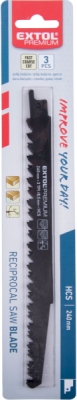 Plátky do pily ocasky 3ks, 240x19x1,5mm, HCS EXTOL PREMIUM