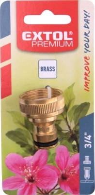 Konektor na kohoutek, 3/4", MOSAZ EXTOL PREMIUM