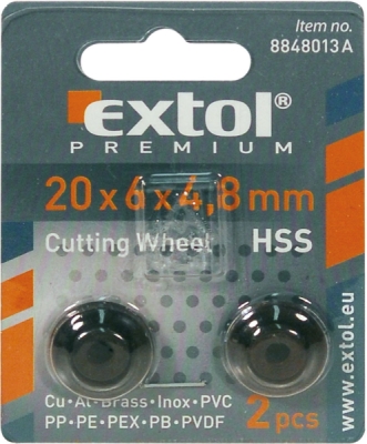Kolečko řezací, 2ks 20x6x4,8mm EXTOL PREMIUM