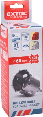 Vrták na beton EXTOL PREMIUM 68mm korunkový SDS plus