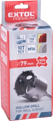 Vrták na beton EXTOL PREMIUM 79mm korunkový SDS plus