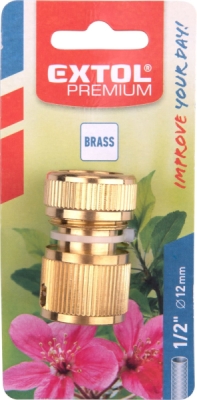 Rychlospojka na hadici, 1/2", MOSAZ EXTOL PREMIUM