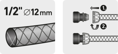 Rychlospojka na hadici, 1/2", MOSAZ EXTOL PREMIUM