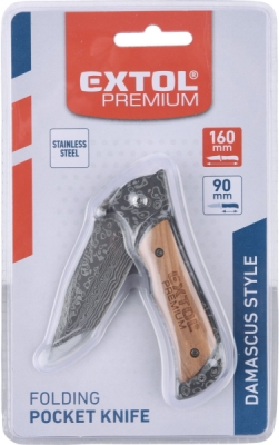 Nůž zavírací, nerez, 160/90mm EXTOL PREMIUM