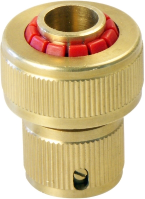Rychlospojka na hadici, 3/4", STOP ventil, MOSAZ EXTOL PREMIUM