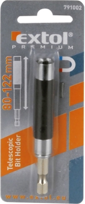 Držák hrotů do vrtačky, nerez, 1/4"x80-122mm EXTOL PREMIUM
